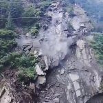 भरमौर लूणा सामरा मार्ग पर दरकी पहाड़ी,दहशत