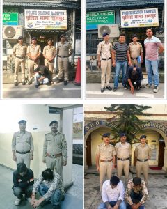 नशे पर शिमला पुलिस का प्रहार पांच गिरफ्तार