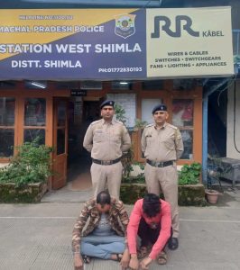 शिमला ढांडा में कार से लैपटॉप, मोबाईल फोन समेत करीब 15 लाख की चोरी मामले में दो आरोपी गिरफ्तार
